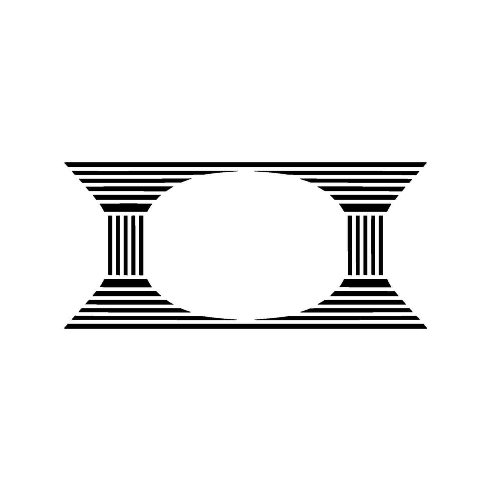 Minimalist Archway, Linear Geometry, Serene vector