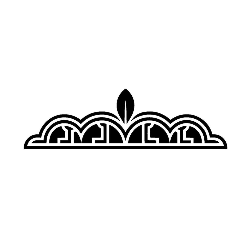 Art Deco Leaf Ornament, Minimalist Element vector