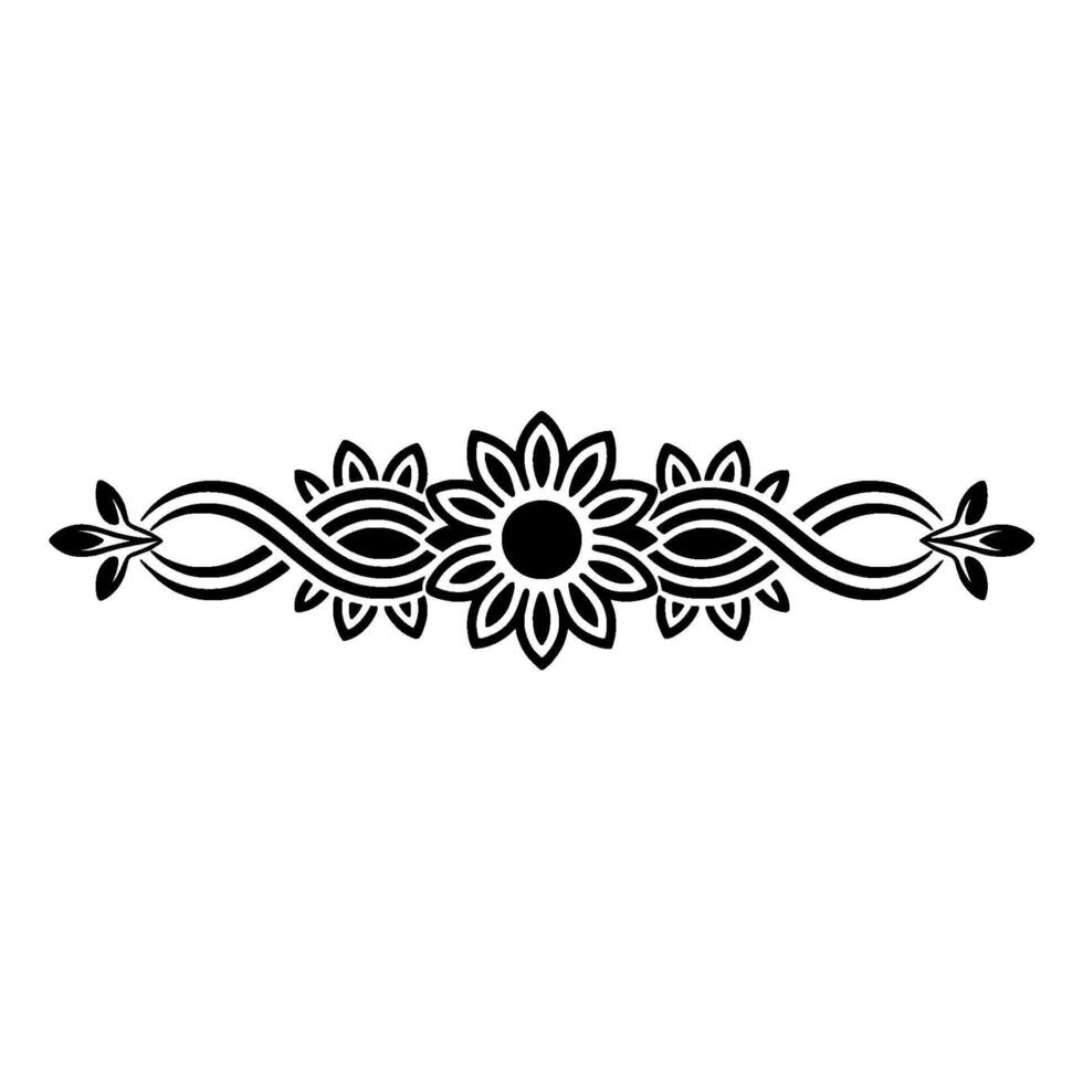 Elegant Floral Border, Vintage , Decorative Element - Background vector