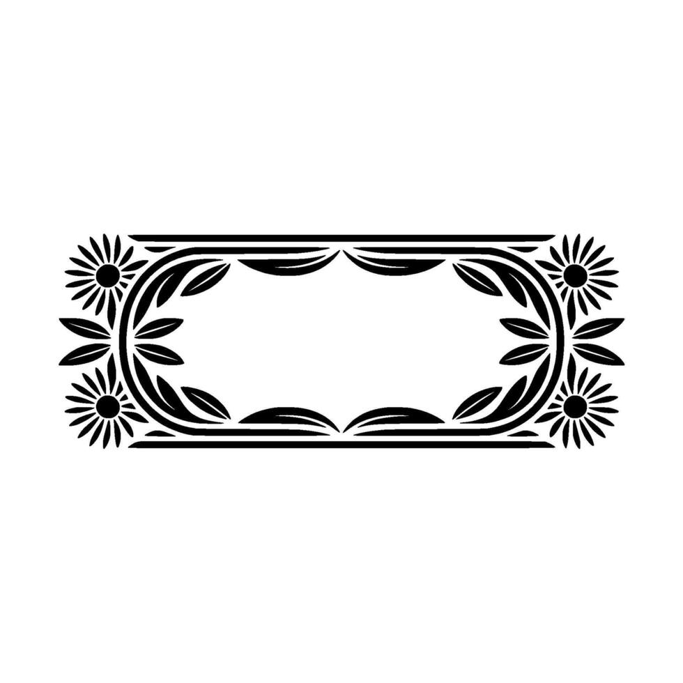 Elegant Floral Border, Vintage , Decorative Element - Retro vector