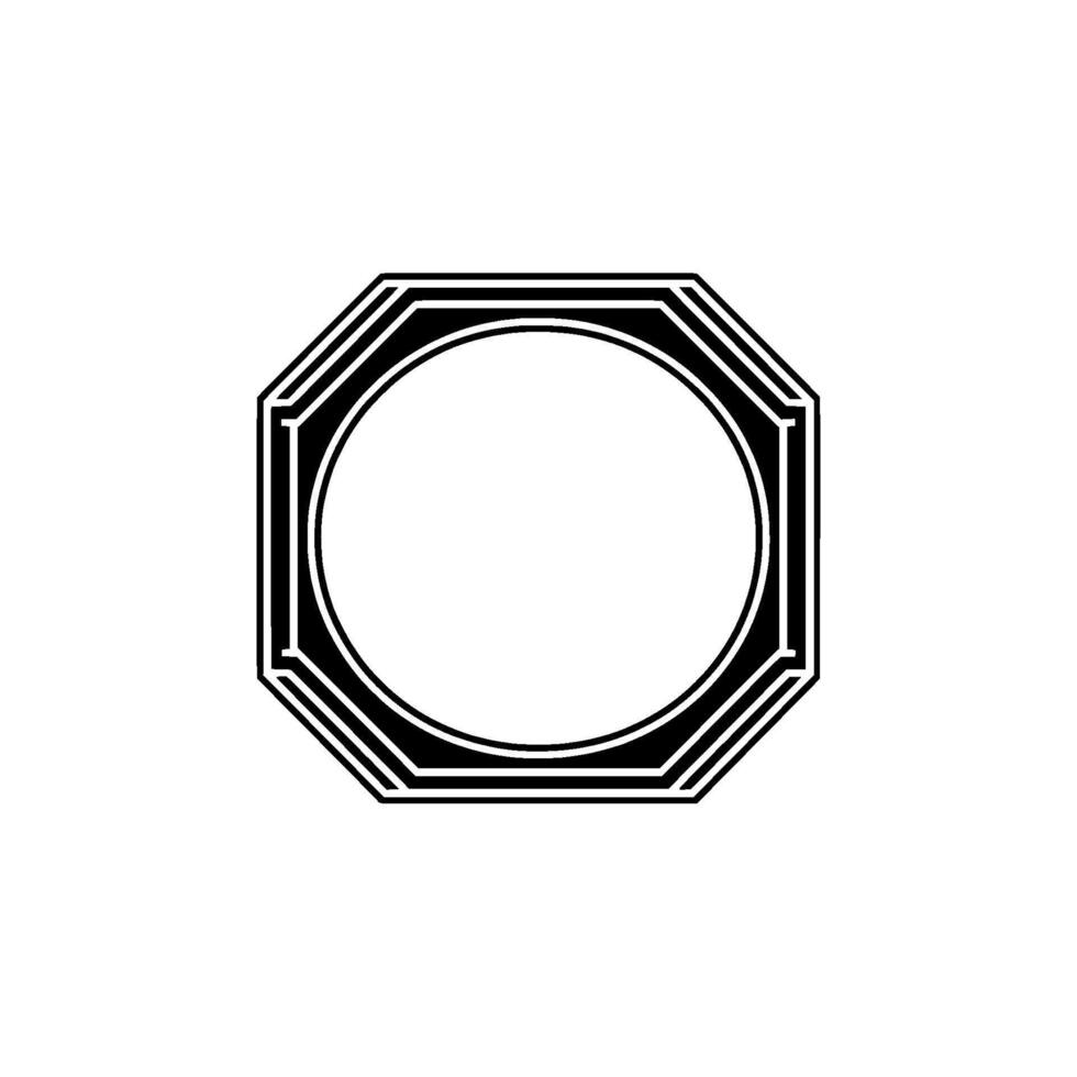 Geometric Octagon Frame, Minimalist, Geometry vector