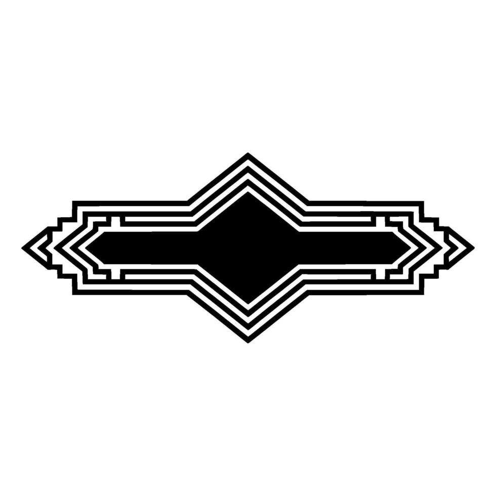Geometric Deco Border, Elegant Element, Diamond vector