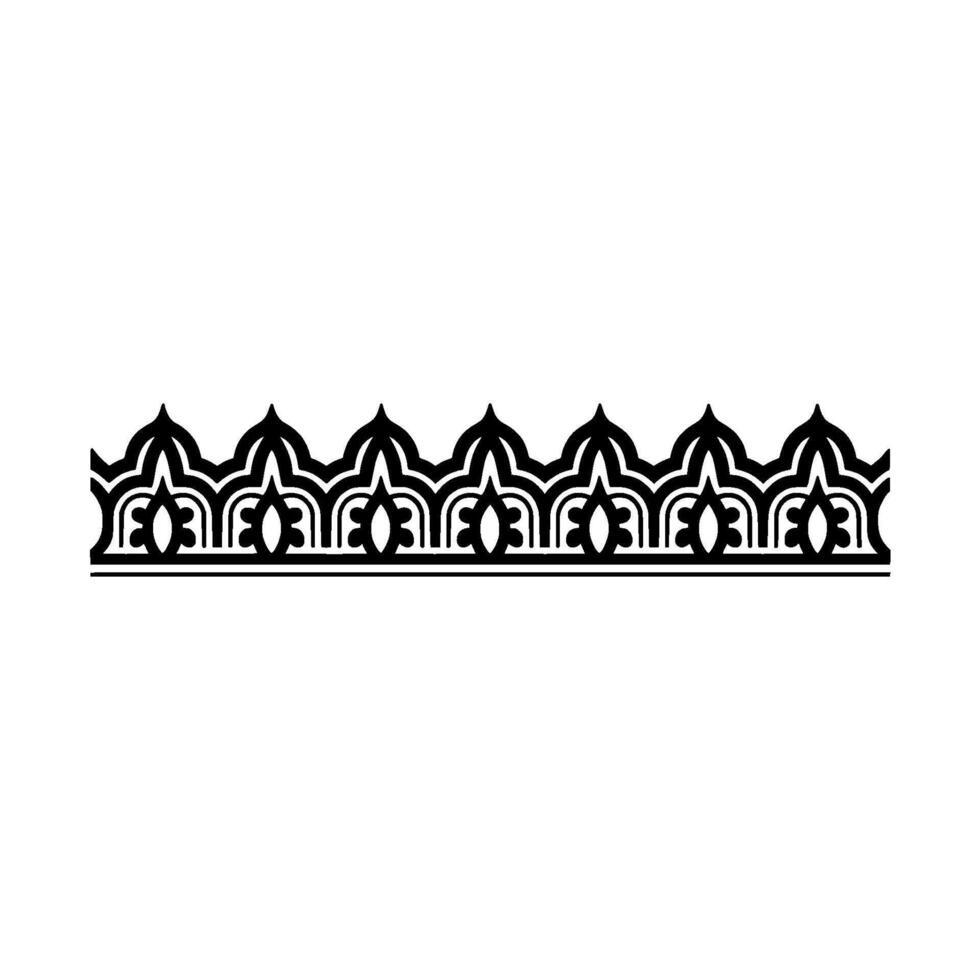 Intricate Black Border, Geometric Ornamentation, Vintage, Ornament vector