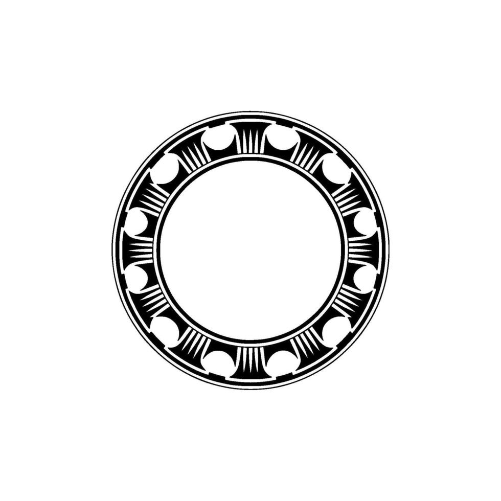 Geometric Tribal Ring, Minimalist , Circular Emblem vector
