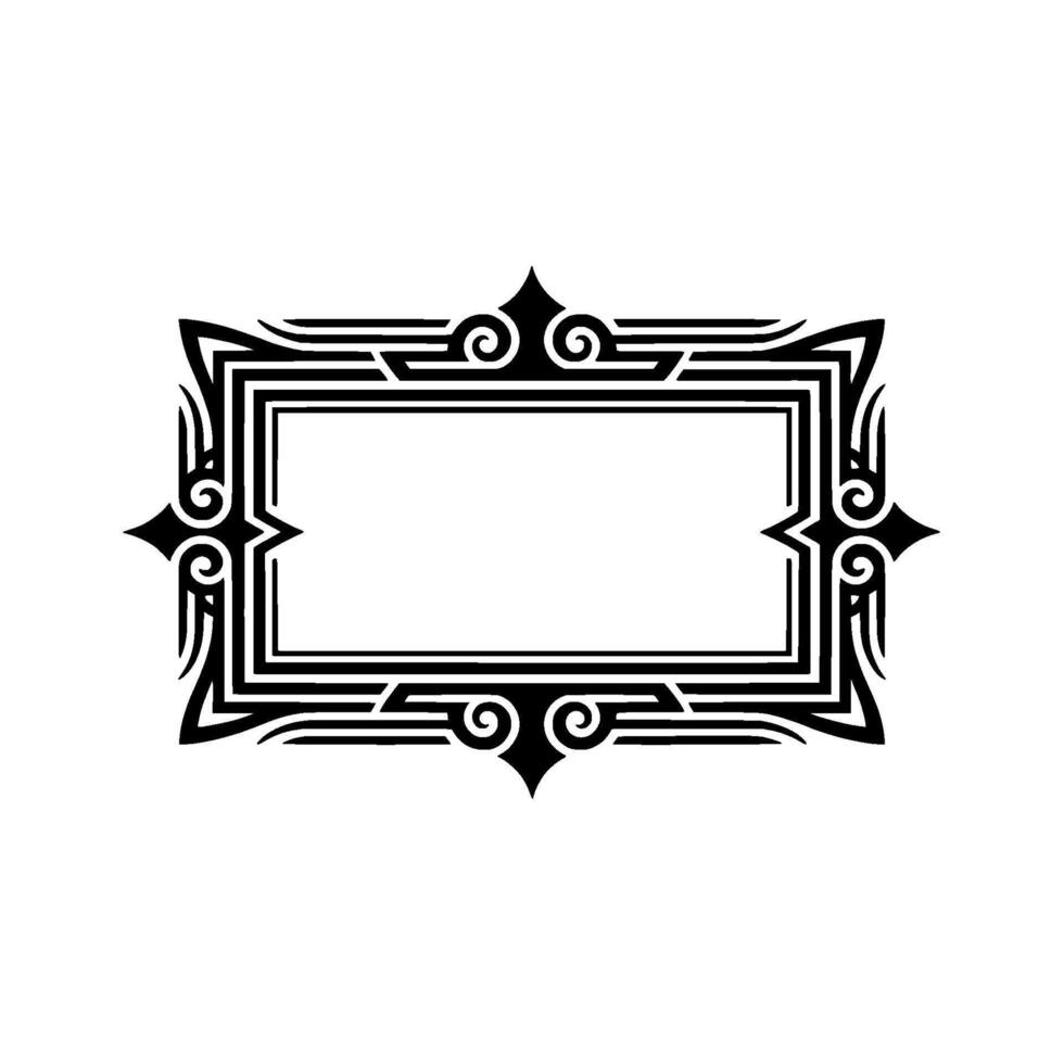 Art Deco Frame, Elegant Border, Vintage , Minimalist, Swirls vector