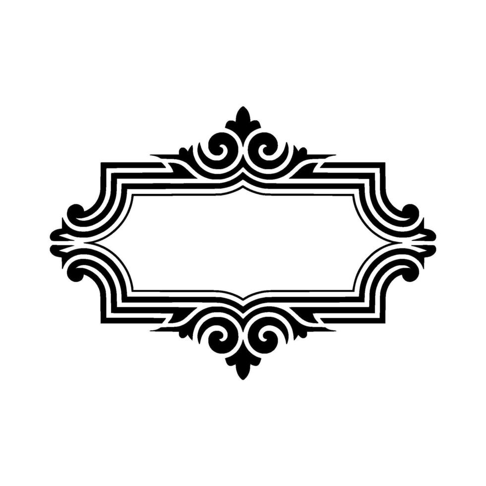 Elegant Ornate Frame, Vintage Element - Floral vector