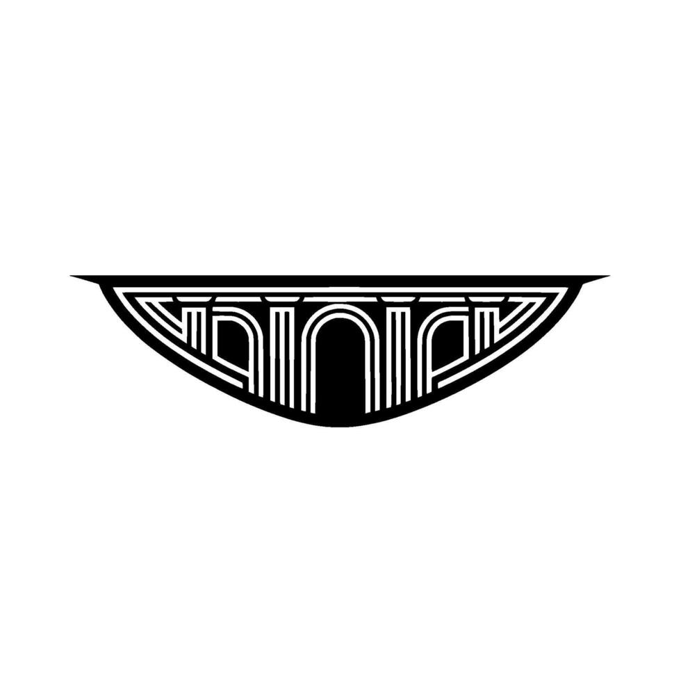 Geometric Wave, Minimalist , Retro Revival vector