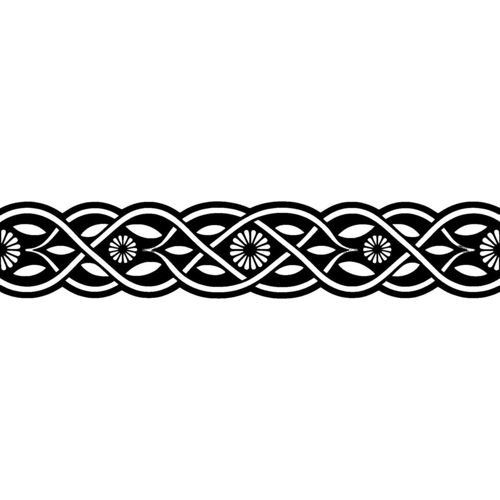 Intricate Celtic Border, Vintage Style, Decorative Element, Pattern vector
