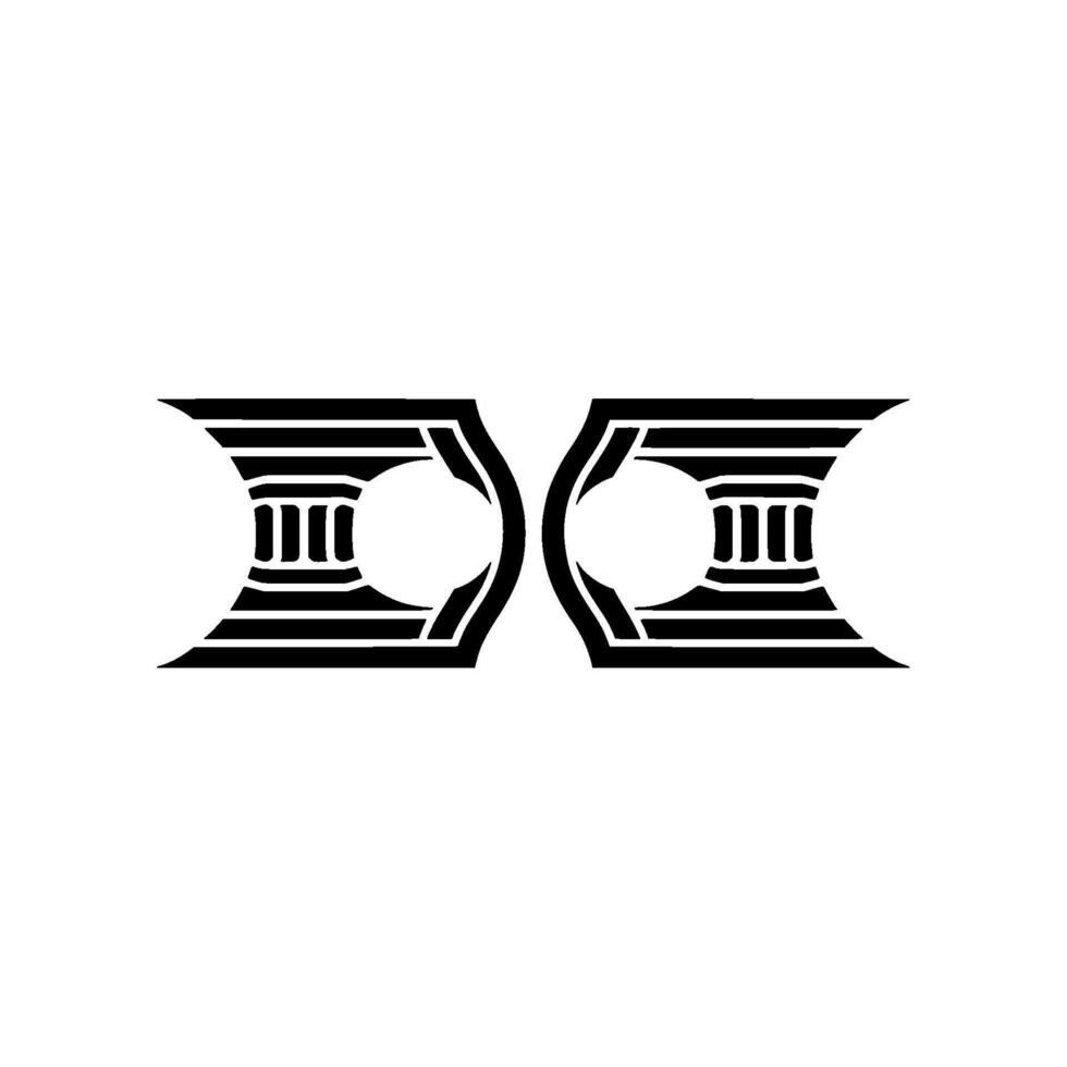 Geometric Symmetry, Minimalist Emblem, Modern vector