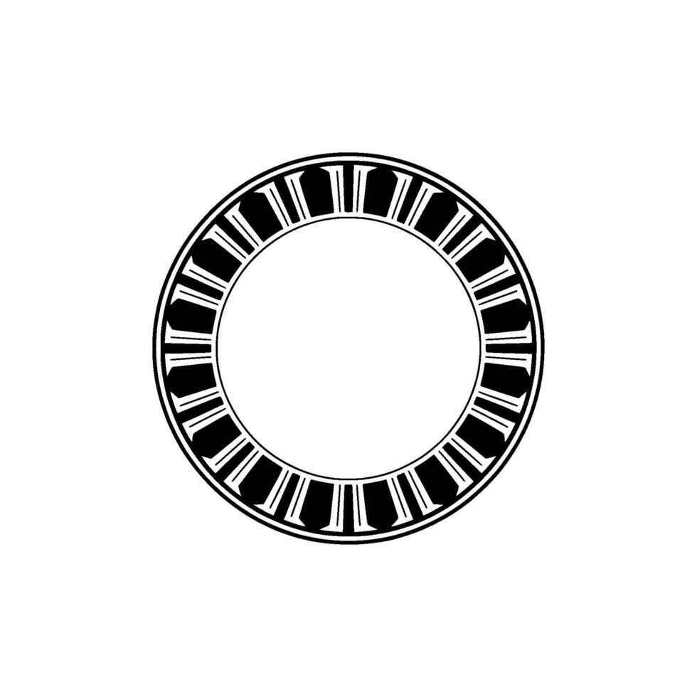Minimalist Circular Emblem, Vintage Style, Geometric vector