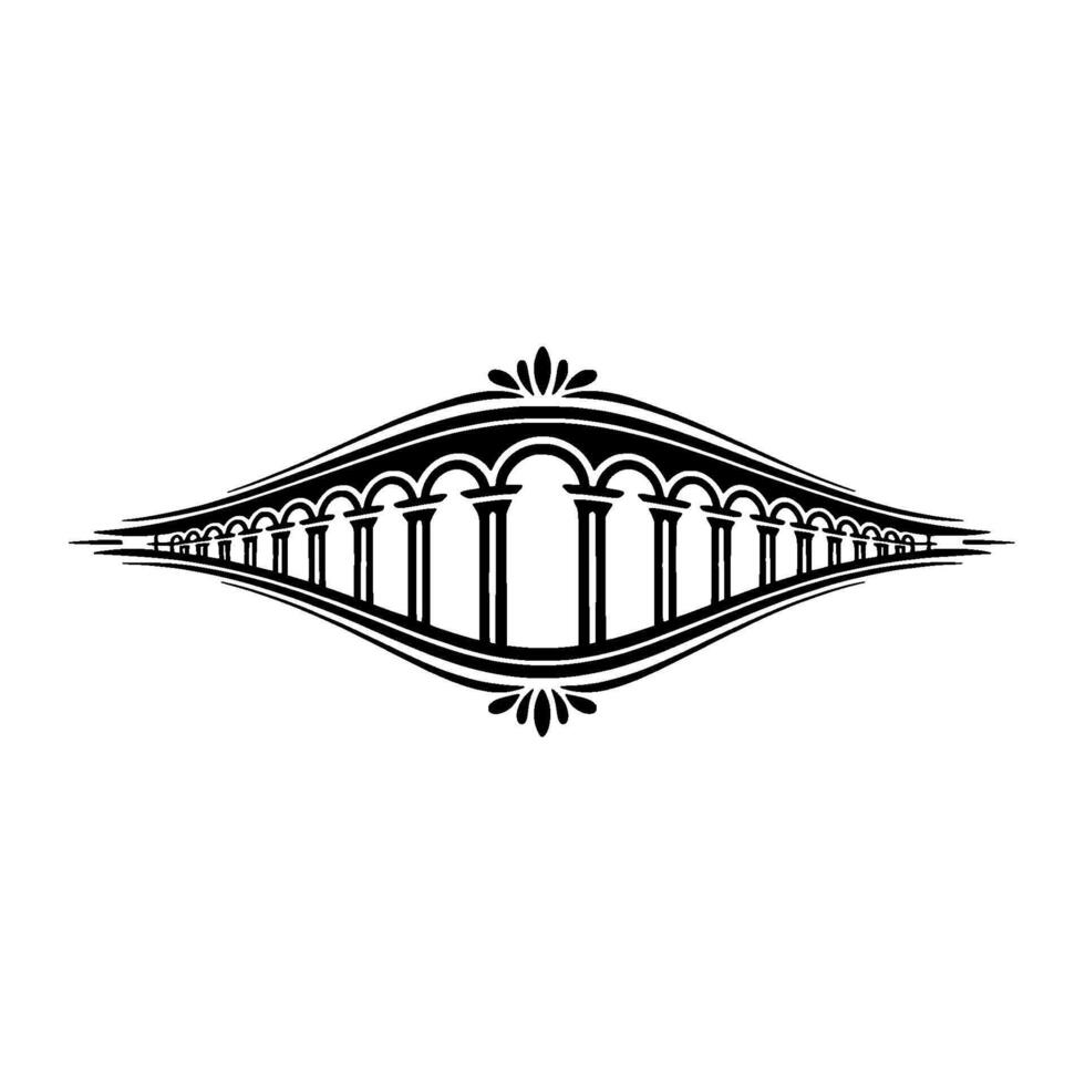 Elegant Archway Ornament, Vintage Element vector