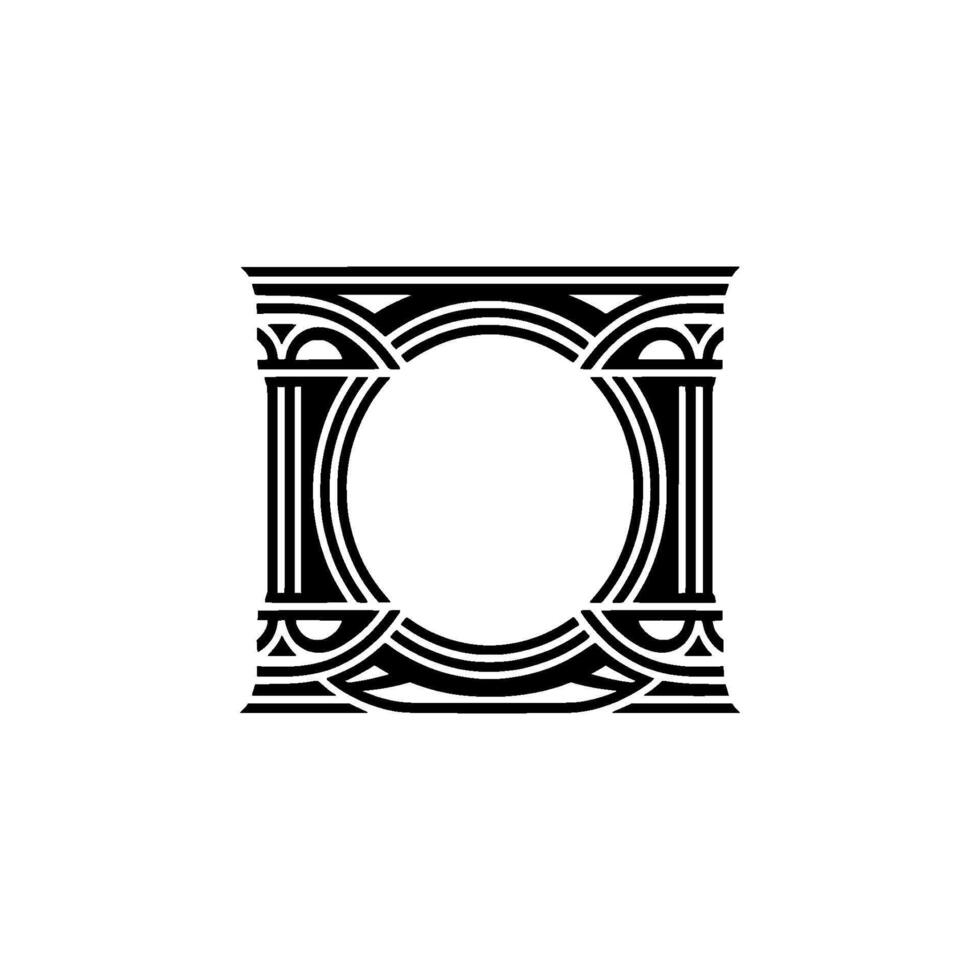 Geometric Deco Frame, Minimalist , Elegant Ornamentation vector