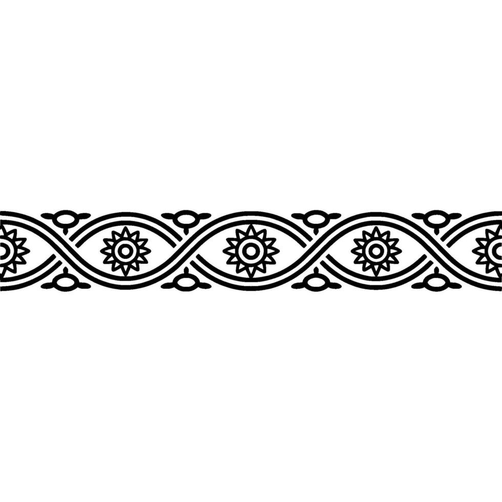 Intricate Celtic Border, Floral Motif, Vintage, Pattern vector