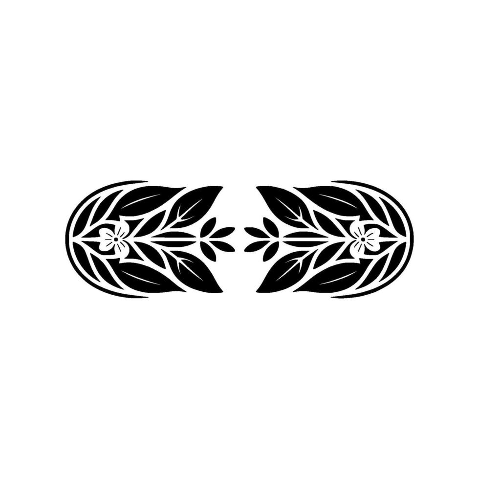 Elegant Floral Symmetry, Minimalist vector