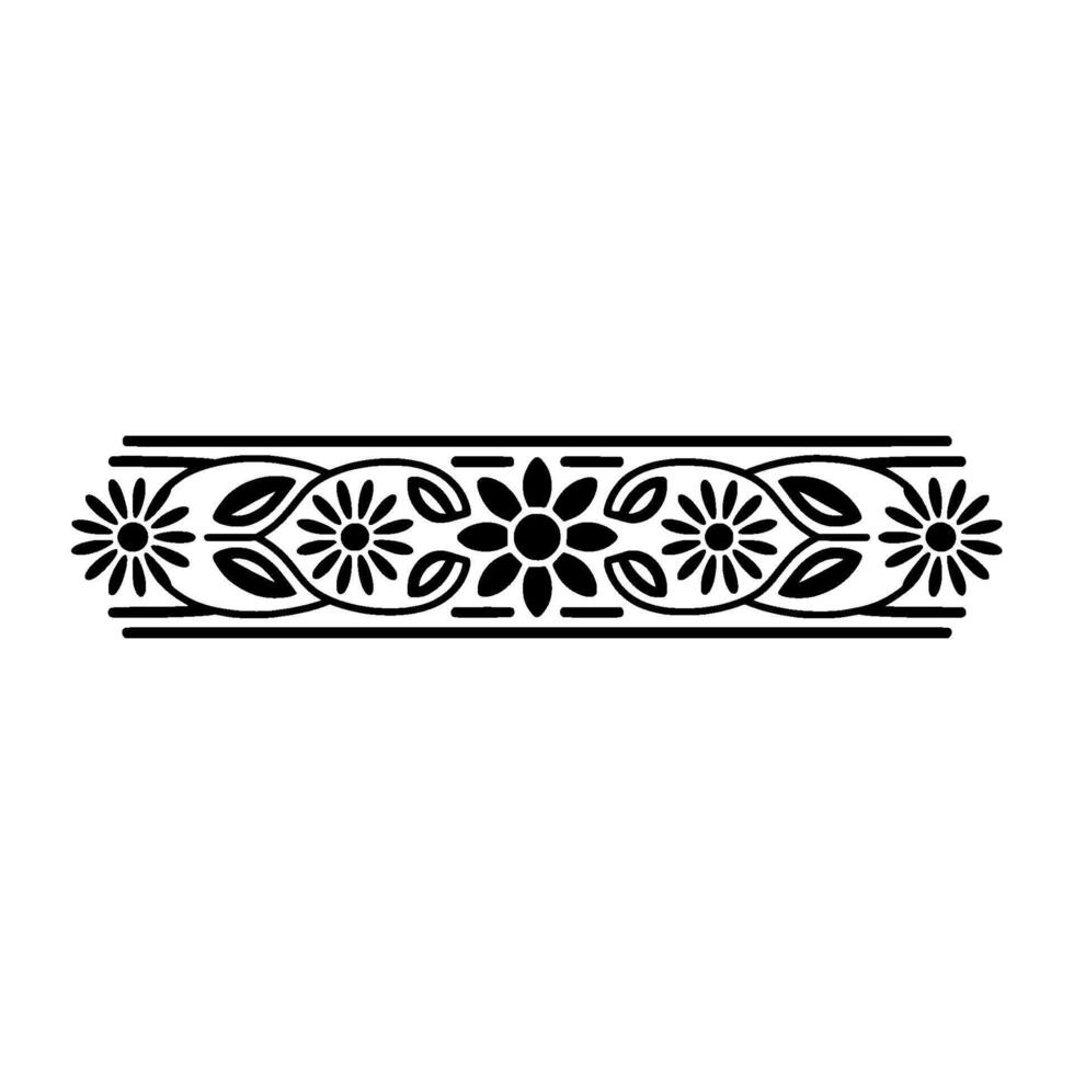 Vintage Botanical Border, Elegant Decorative Element vector