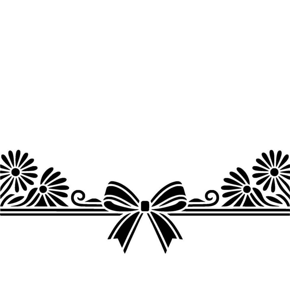 Elegant Ribbon Border, Floral Accents, Vintage vector