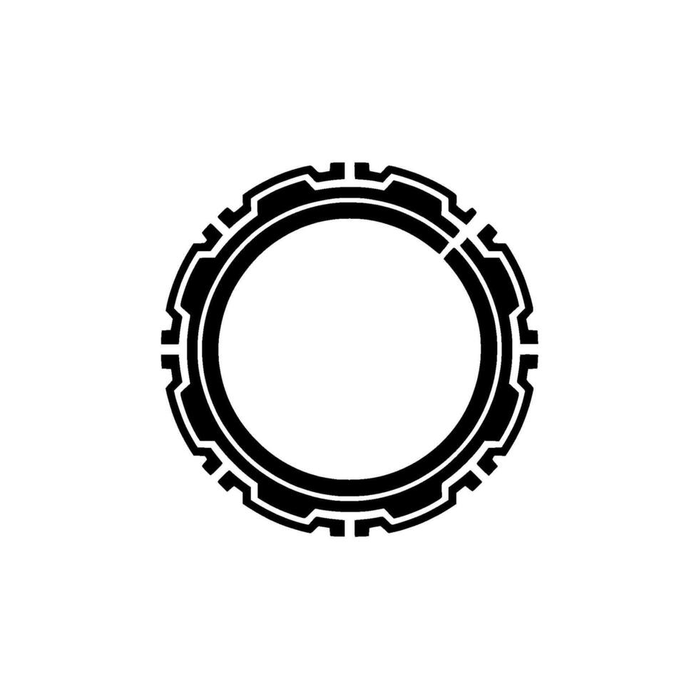 Geometric Ring, Futuristic Glow, Minimalist vector