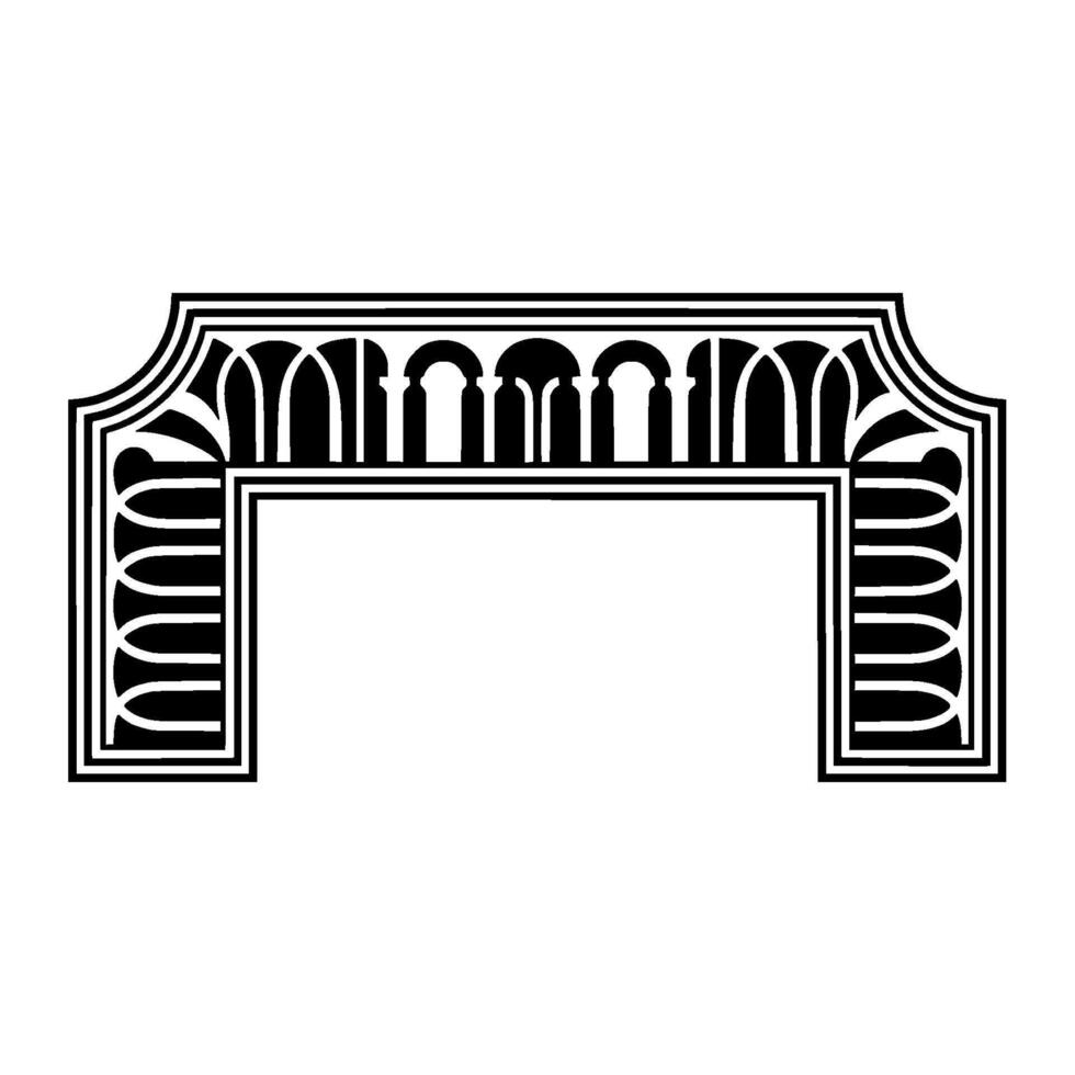 Art Deco Archway, Geometric Ornamentation, Minimalist - Symmetry vector