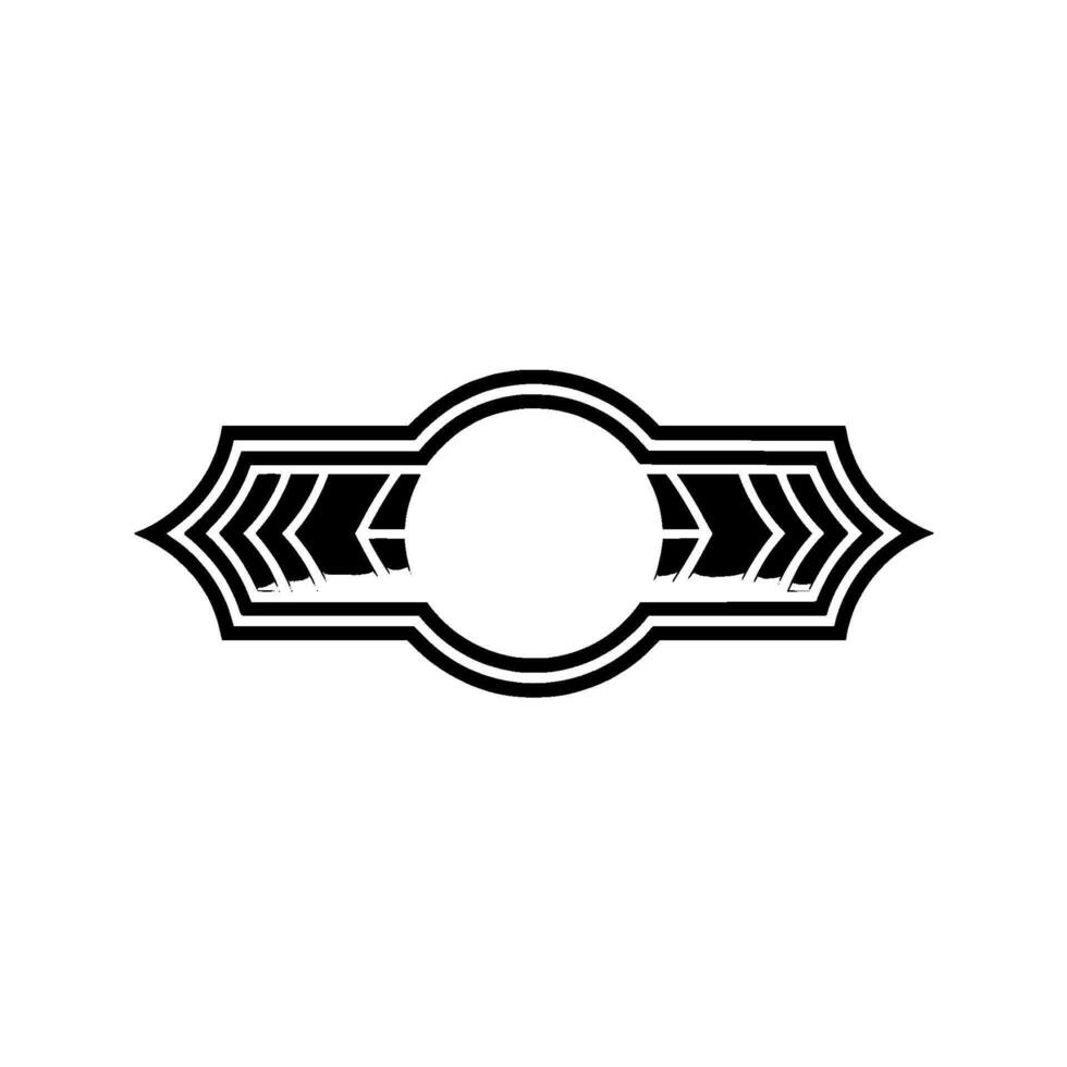 Geometric Deco Emblem, Modern vector