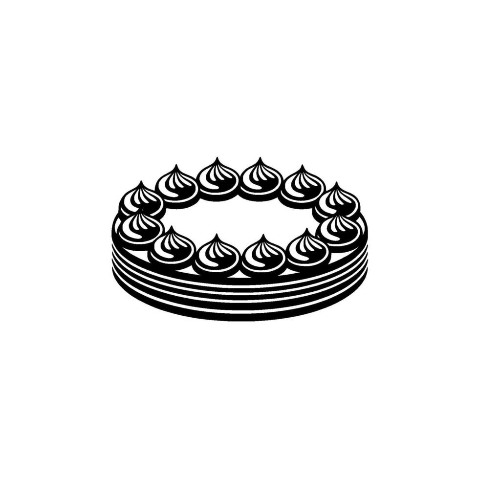 Minimalist Cake Illustration - Sweet Celebration vector