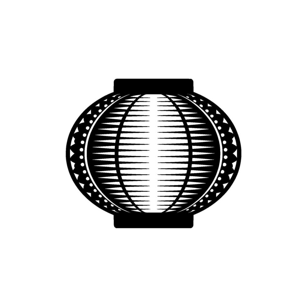 Geometric Lantern Silhouette, Minimalist vector