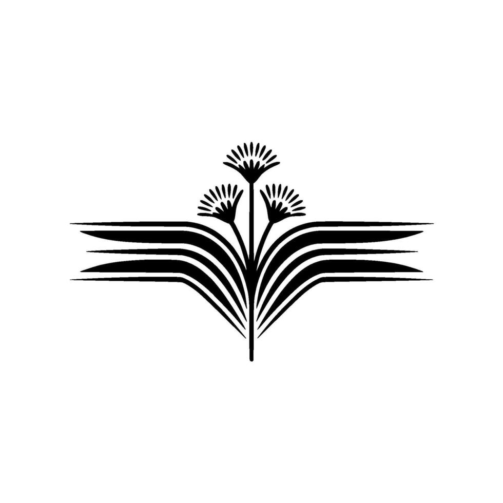 Ancient Egyptian Papyrus Motif, Minimalist vector