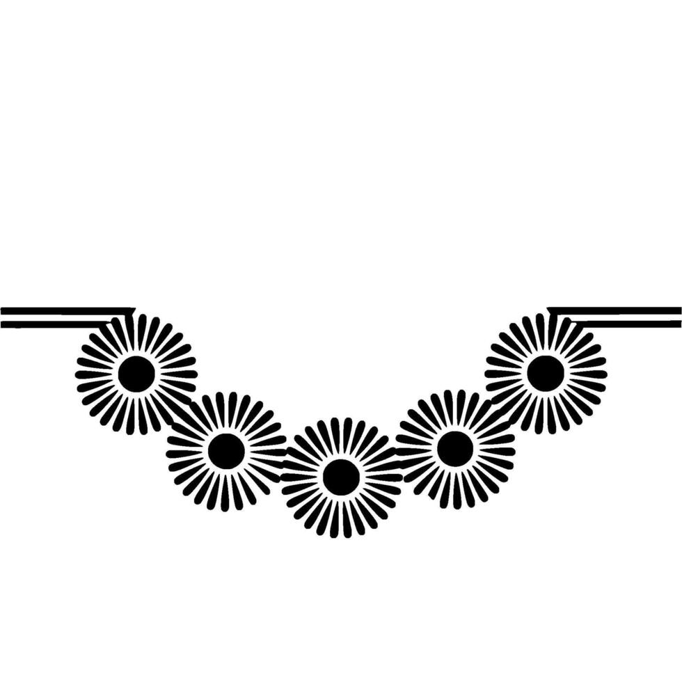Minimalist Floral Border, Geometric , Subtle Texture vector