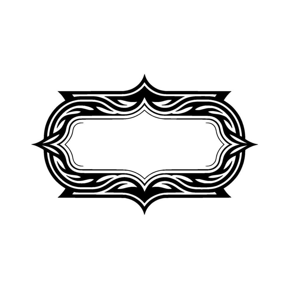 Intricate Tribal Frame, Elegant Border, Vintage vector
