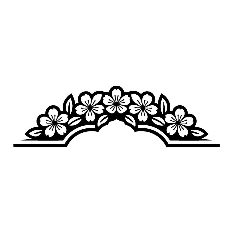 Elegant Sakura Arch Minimalist Floral vector