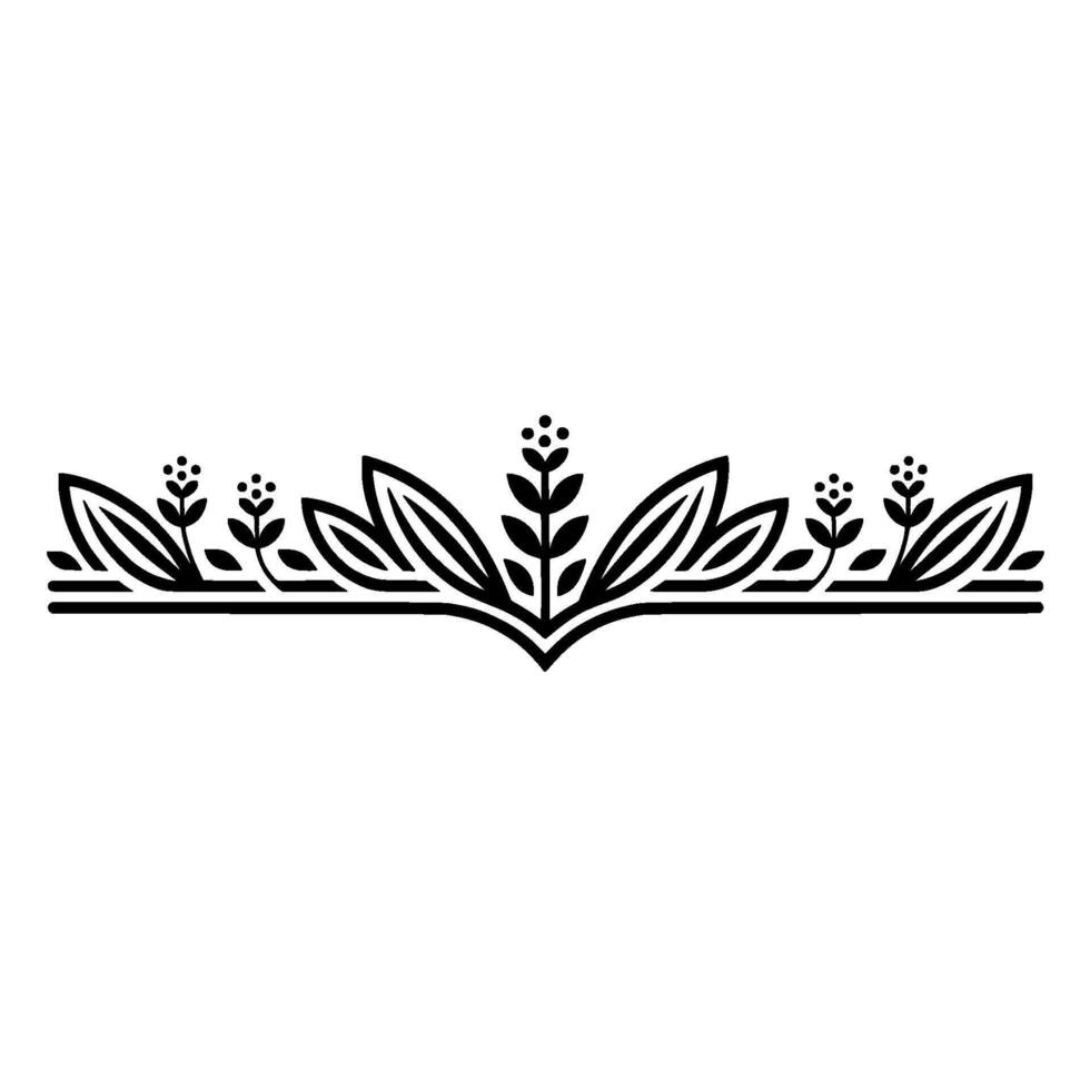 Elegant Botanical Border, Vintage Element - Laurel vector