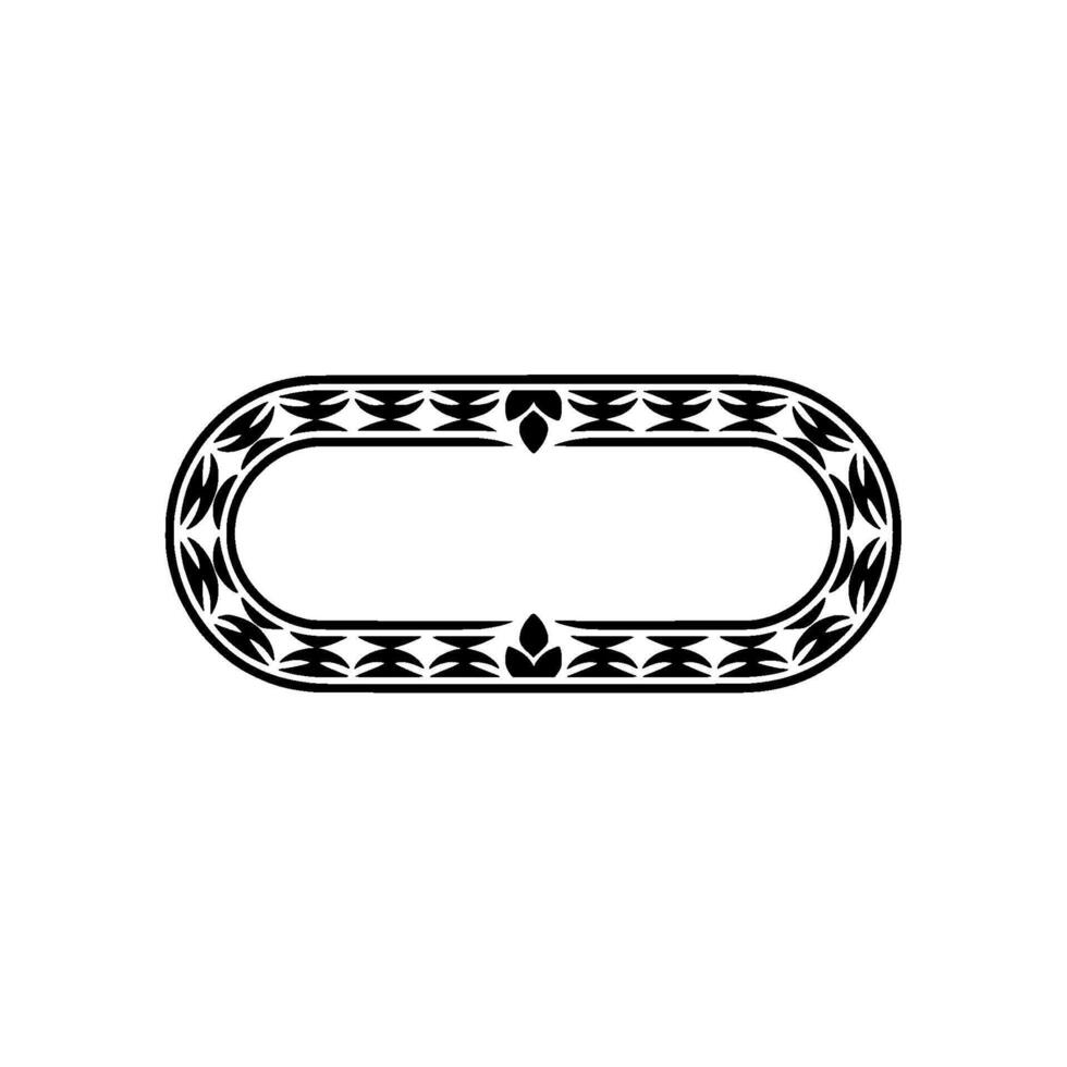 Elegant Oval Ornament, Vintage Decorative Border vector