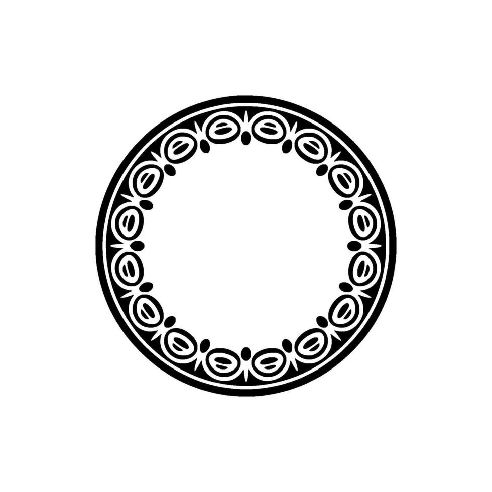 Intricate Tribal Circle Border, Minimalist vector