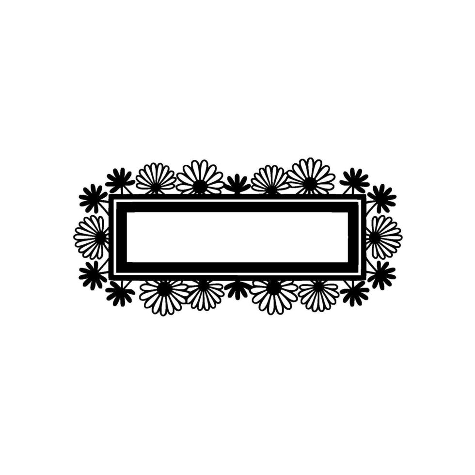 Floral Frame Border, Minimalist , Elegant Outline vector