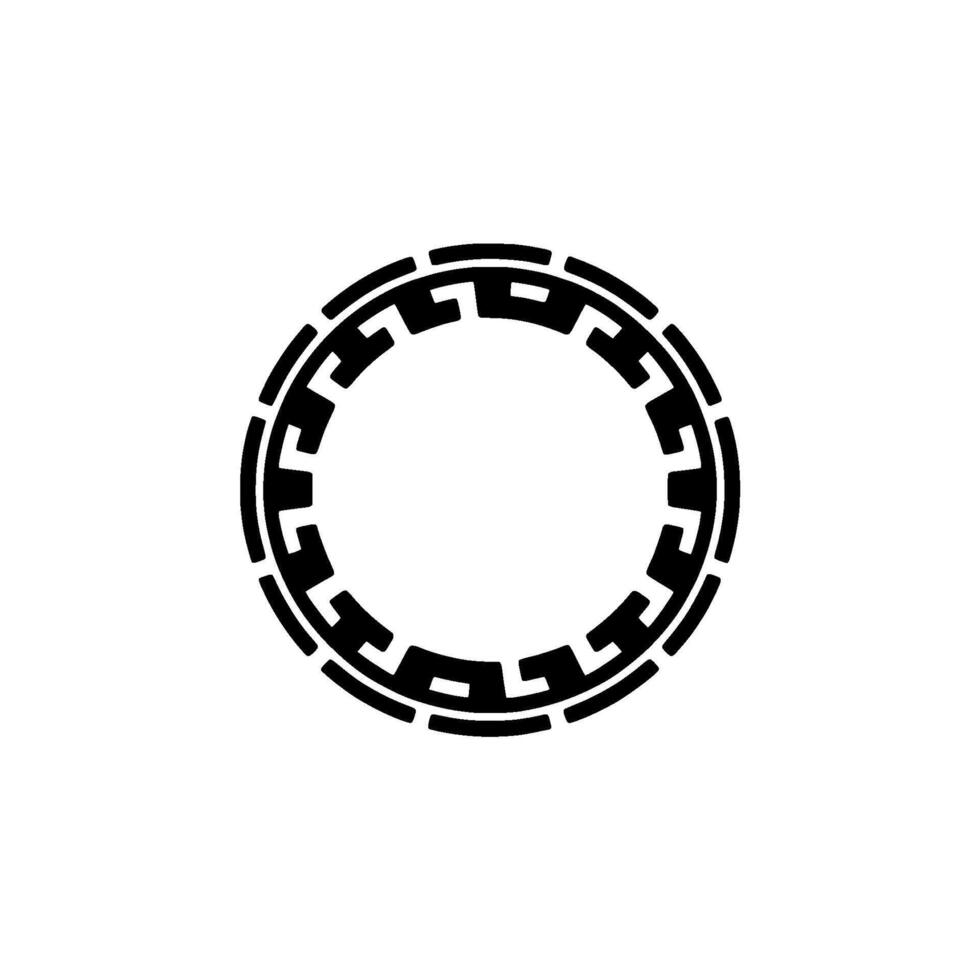 Geometric Aegean Frame, Minimalist, Ornament vector