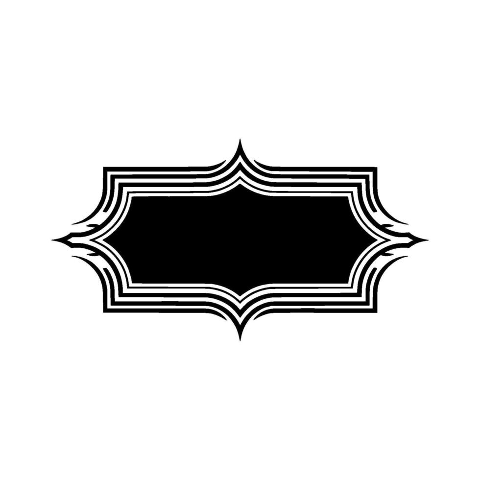 Art Deco Border, Elegant Placeholder, Vintage Element vector