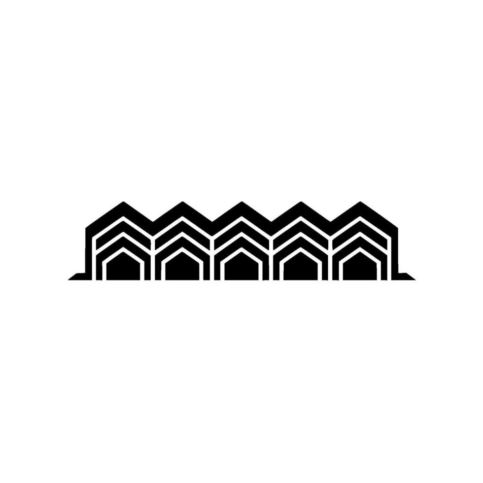 Geometric Skyline Silhouette, Minimalist Architecture Emblem vector