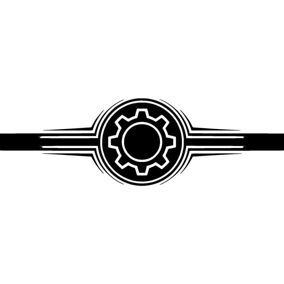 Industrial Motion, Geometric Focus, Minimalist vector