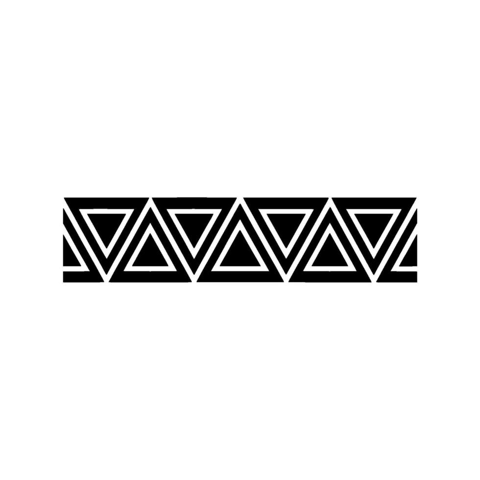 Geometric Deco Border, Minimalist Pattern, Triangles vector