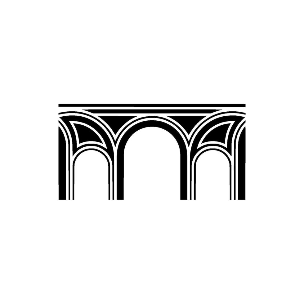 Elegant Gothic Archway, Minimalist vector
