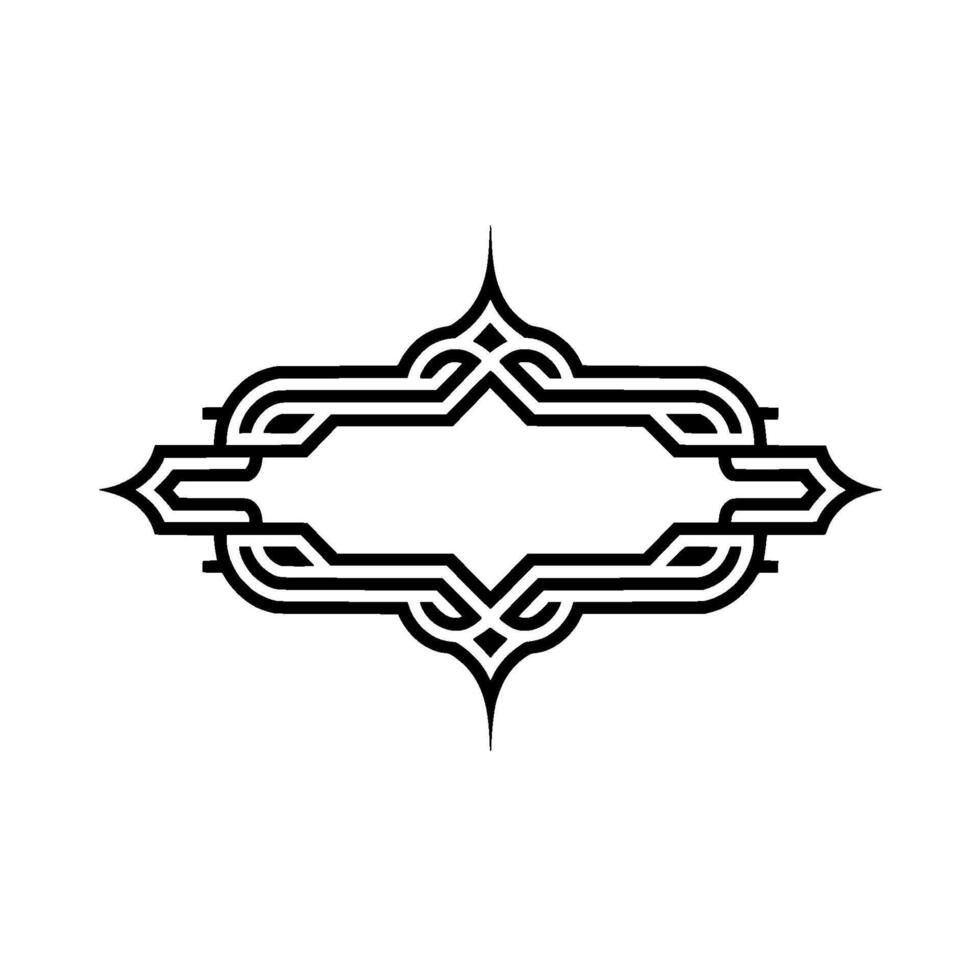 Intricate Geometric Frame, Elegant Ornament, Vintage vector