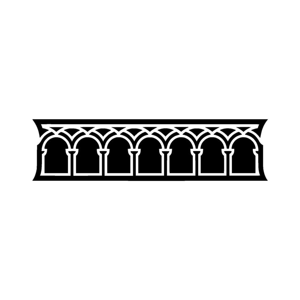 Gothic Arch Border, Elegant Ornamentation, Vintage, Arches vector