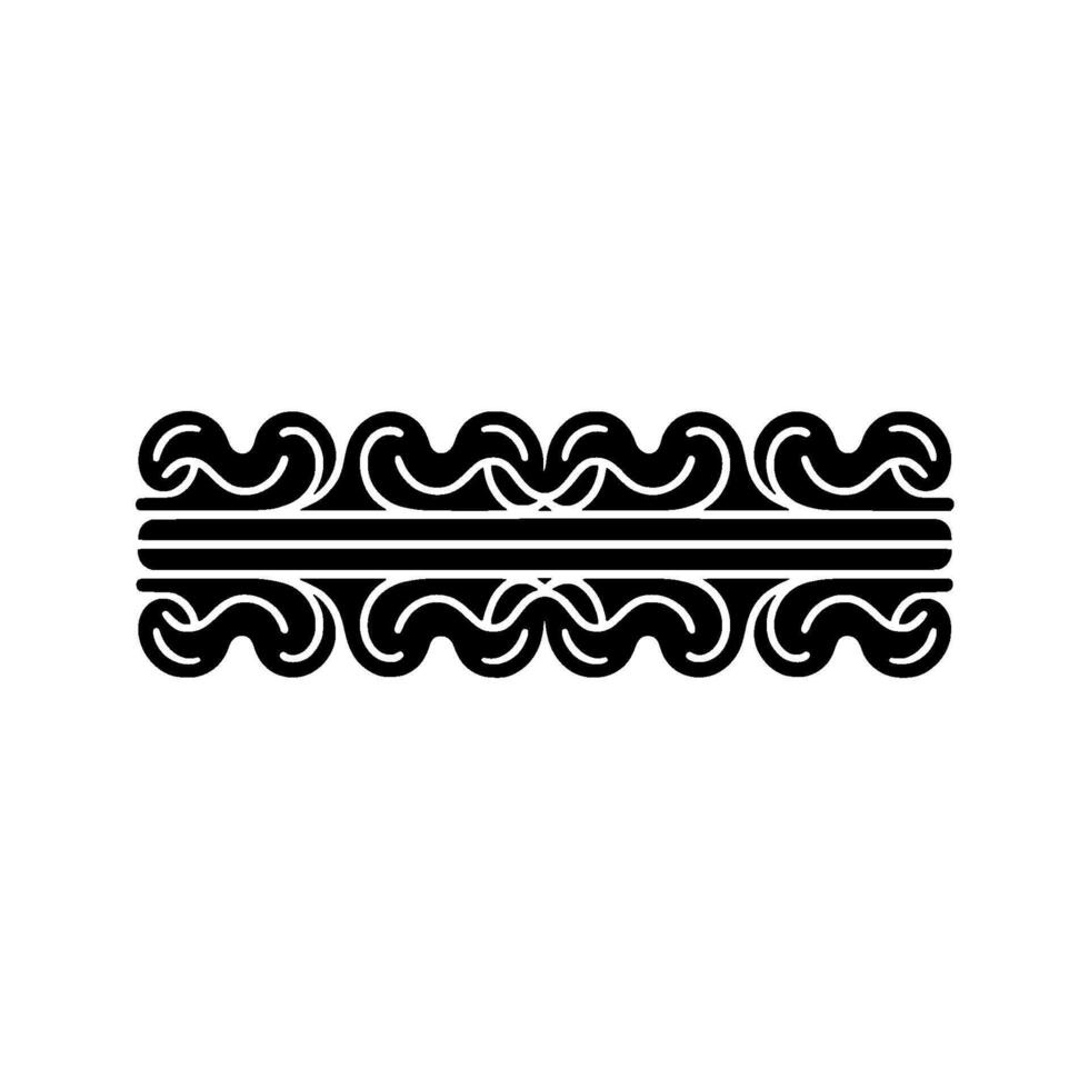 Elegant Repeating Wave Border, Vintage Style vector