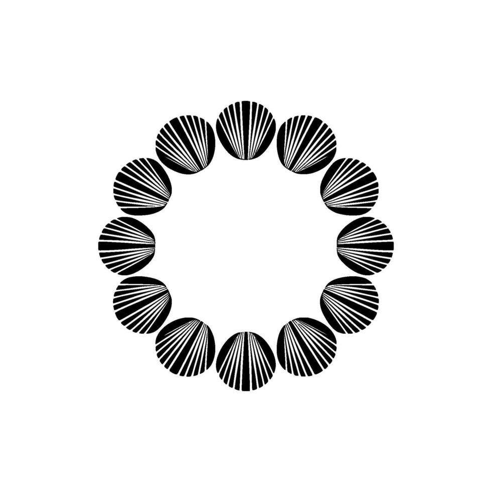Geometric Radial Pattern, Minimalist, Symmetry vector