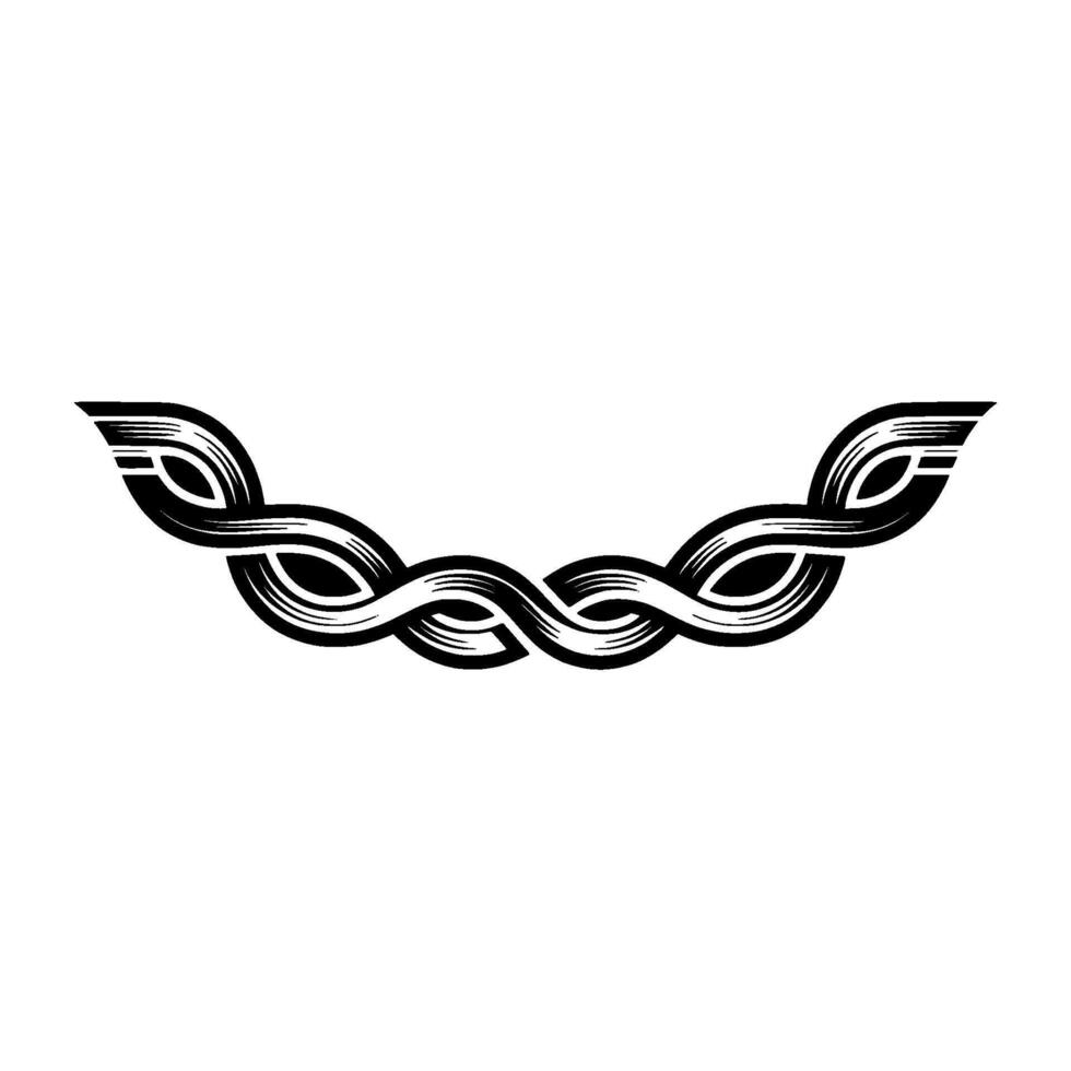 Intricate Celtic Knot Border, Minimalist, Weaving vector