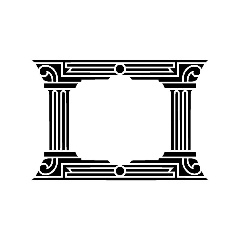 Art Deco Frame, Geometric Ornamentation, Vintage Elegance, Classical vector