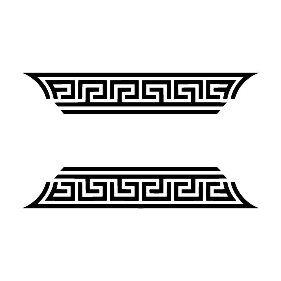 Geometric Greek Key Border, Minimalist, Pattern vector