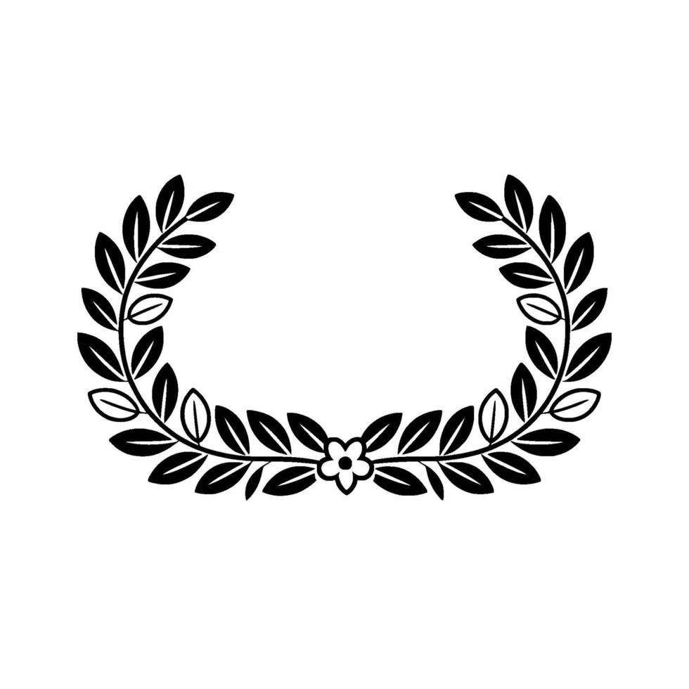 Elegant Laurel Wreath, Minimalist , Vintage Aesthetic vector