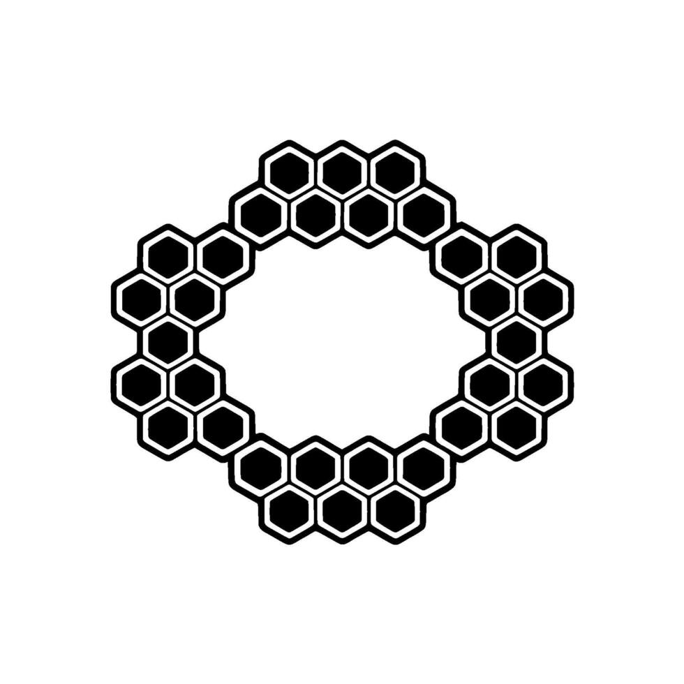 Geometric Honeycomb Circle, Minimalist vector