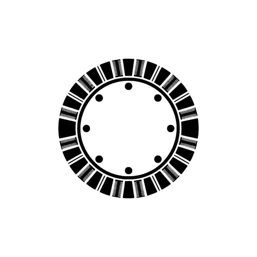 Minimalist Circular Gear - Modern vector
