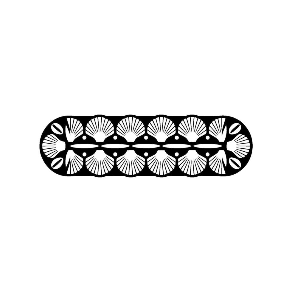 Geometric Shell Motif, Minimalist , Elegant Symmetry vector